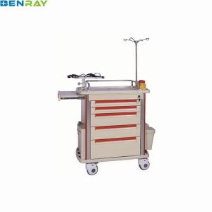 Quality ABS Hospital Emergency Trolley With Four Aluminum Columns wholesale