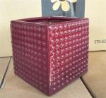 Small Square 12x12x12cm Glazed Ceramic Indoor Pots