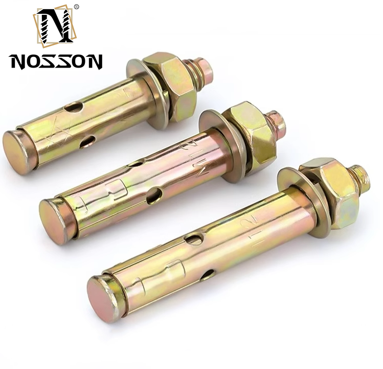 Brown Steel M6 M8 M10 Expansion Anchor Bolt Fix Bolt Shield Anchor With Hex Bolt For Heavy Duty Applications Grey Finish