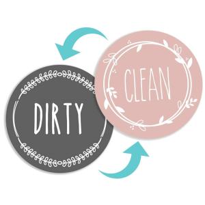 Quality Magnetic Round Dirty Clean Dishes Dirty Dishes Sign dishwasher clean dirty sticker wholesale