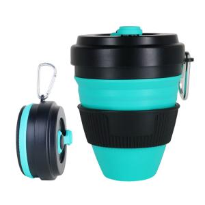 Quality OEM ODM 450ML Novelty Collapsible Silicone Coffee Cup wholesale