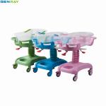 Medical Hospital Baby Cart Trolley Bed Home Use ABS Basin Steel Frame