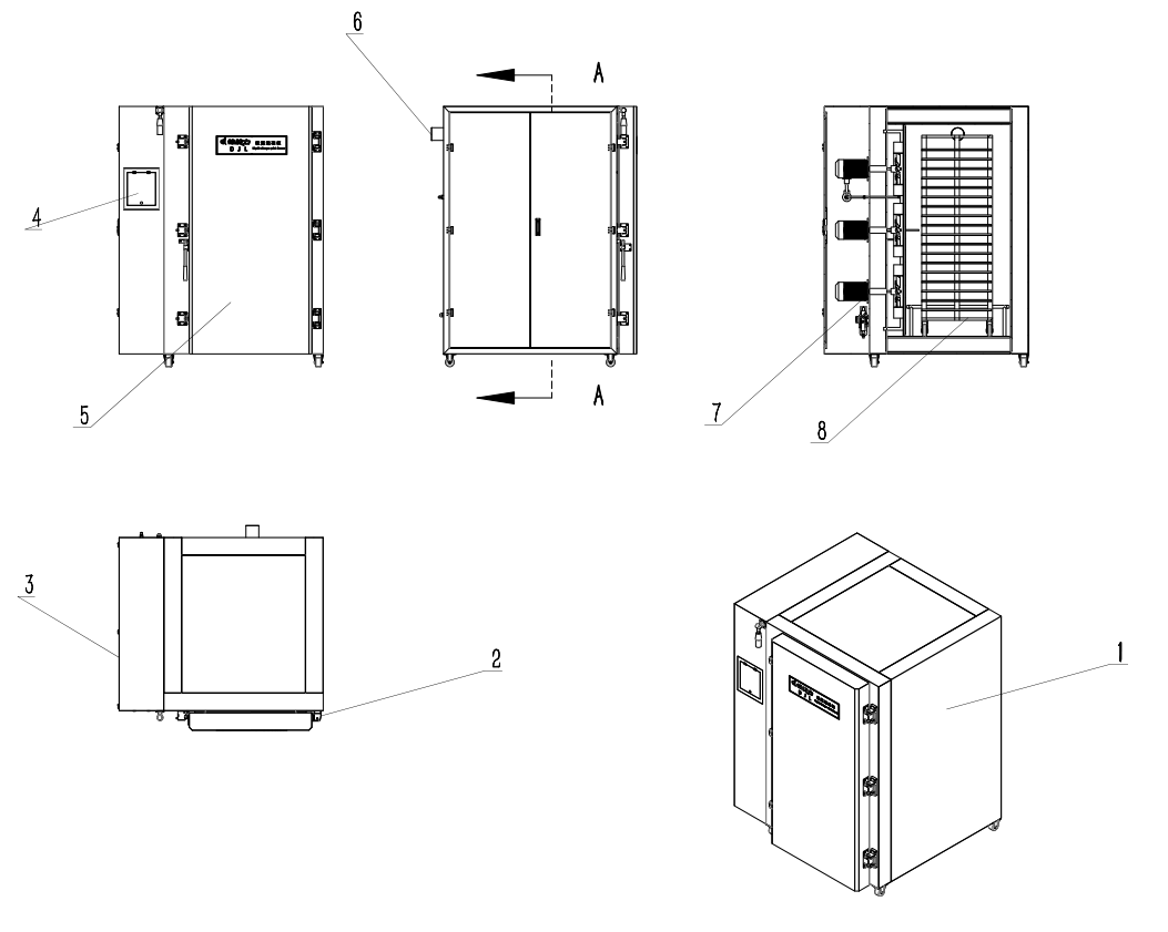 380V 50KG/H Tunnel Blast Freezer Blast Chiller Shock Freezer 100KG/H