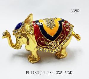 Quality Thailand Gifts Trinket Box Elephant Shape Jewelry Boxes for gift fashion elephant enamel jewelry box wholesale