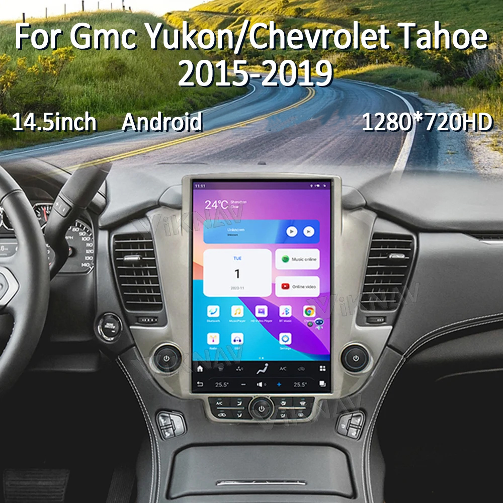 Viknav Car Radio For Chevroler Suburban Tahoe GMC Yukon (2014-2020)14.5 inch Android 13 Multimedia GPS Navigation Player