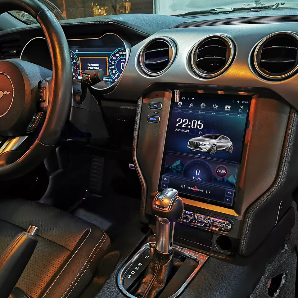 Ford Mustang Android Auto Head Unit Car Dashboard Screen