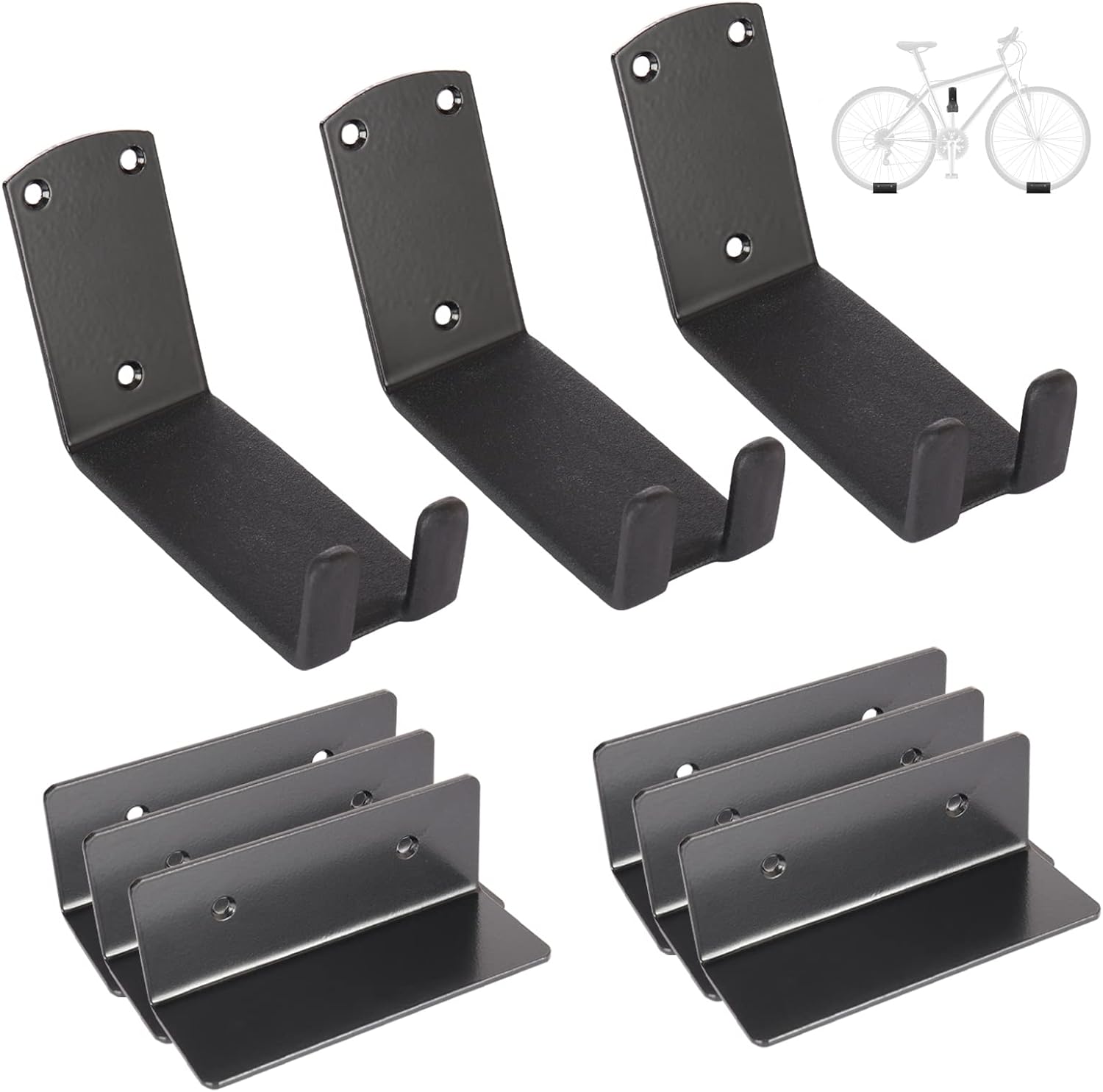 Metal Steel Bracket Bike Wall Mount for Standard Bikes in Indoor or Garage Storage