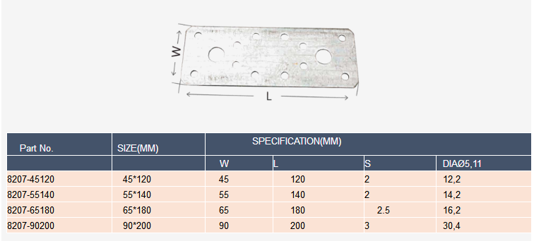 Stainless Steel Wood Connector Angle Bracket Galvanized Steel Bracket Customized