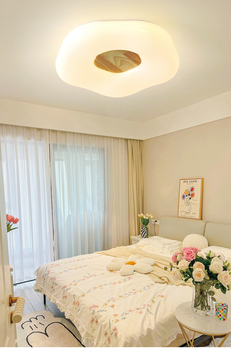 Modern Ceiling Lamp LED 24W 36W Flower Shape Ceiling Lights For Bedroom Living Dining Room wooden ceiling lamp(WH-WA-56)