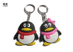 Quality Penguin 3d Printed Keychain , Lovely Cartoon Character Keychains For Couple wholesale