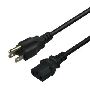 Quality 6 Foot UL Approved Power Cord USA Black AC 3 Prong Computer Cable wholesale