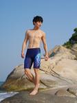 Men's brand swim mens beach Surf swimsuit knee length bathing swimming shorts