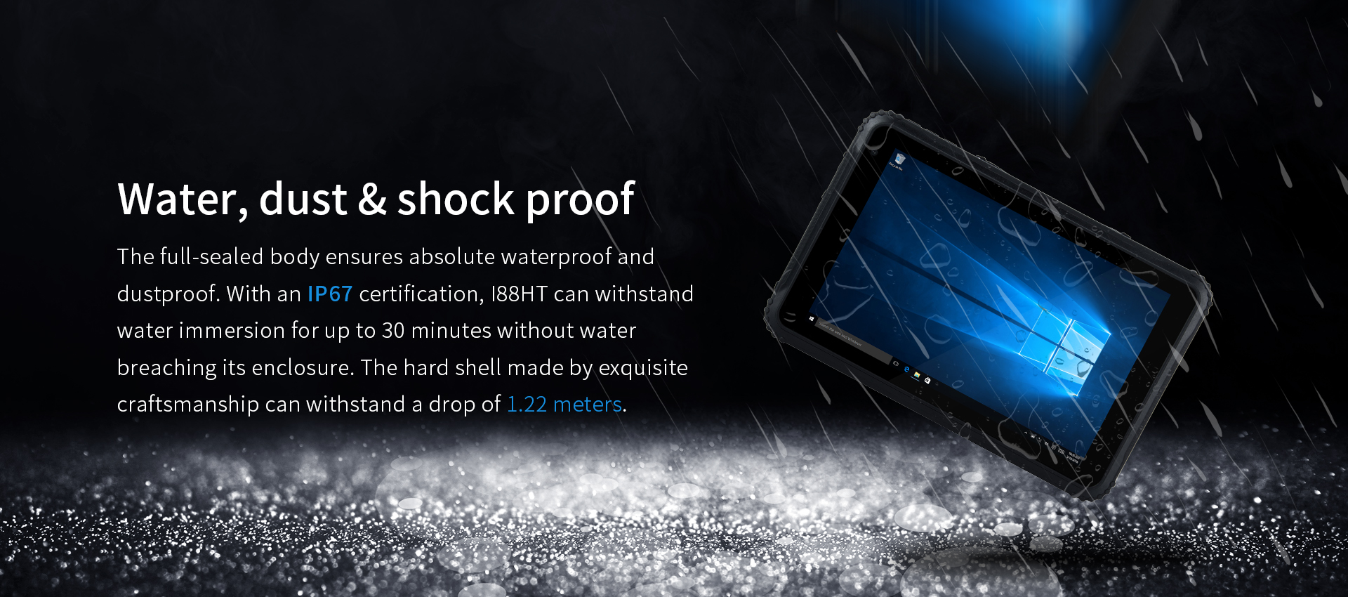 Industrial 8Inch Win 10 Tablet With NFC Connectivity And Intel 4G GSM