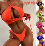 Halter Nylon Bikini For Swimming Sexy Swimwear High Elastic Upf50+ The New Type
