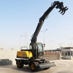 7Ton Yellow Large Digger Construction Hook Machine Bucket Wheel Excavator