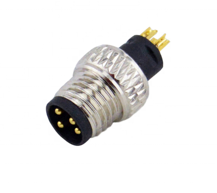 M8 Circular 2 3 4 5 Pin Cable Sensor Plug IP67 Straight Cable Plug Panel Front Mount Socket Connector