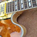 Hollow body jazz 335 electric guitar, Maple top gold hardware electric guitar