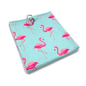 Quality Silk Printed Microfiber Waffle Golf Towel With Grommet And Hook wholesale