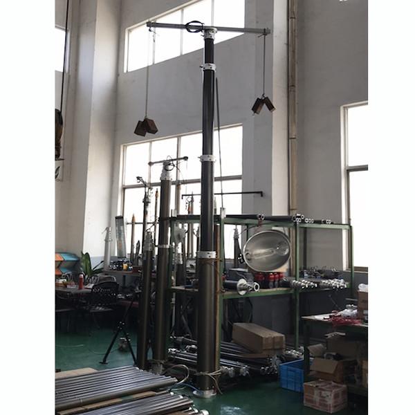 6m telescopic mast for mobile security vehicle/ video tower trailer/solar CCTV