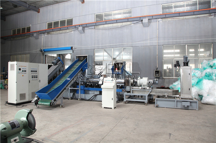 Film Plastic Granulating Line 350kg H Woven Pp Bag Recycling Machine