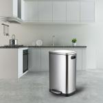 Smudge Proof 50L Stainless Steel Trash Bin