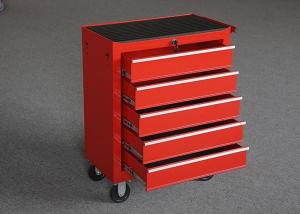 Quality 24 Inch Steel Rolling Tool Cabinet Garage Metal Trolley With 5 Drawers wholesale