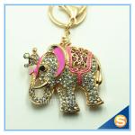 Rhinestone Elephant Keychain Animal Metal Key chain For Women Gift
