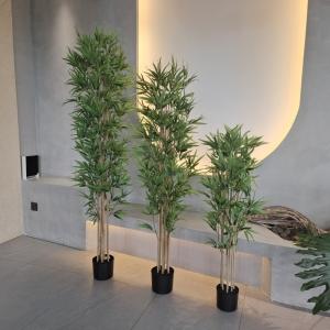 Quality Artificial Bamboo Tree X 7 UV Resistant Plastic Plants 120-180CM wholesale