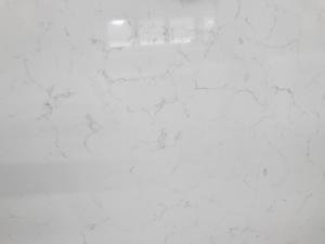Quality Marble Like Vein Engineering Bianco Carrara Countertop , Hard White Quartz Worktop wholesale