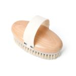 Dark Wood Handle Dry Bruhsing for Body Skin