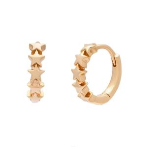 Quality 925 Sterling Silver Star Huggie Earrings for Women Fashion Jewelry wholesale