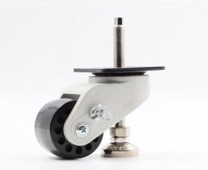 Quality Automation Equipment 800kg 55MM Polyurethane Swivel Casters Retractable Leveling wholesale