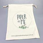 Reusable Natural Color Sport Muslin Cotton Drawstring Bag