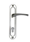 DIN 0582 Zinc Painting Door Handles With Cylinder Hole
