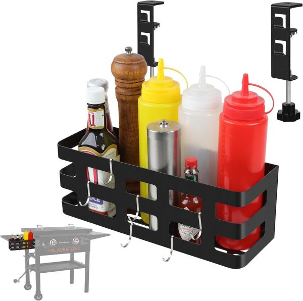 BBQ Accessories Organizer Box 28" 36" Blackstone Griddles Caddy Clamp on