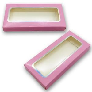 Quality Varnish White Card Mink Eyelash Box Packaging With Window wholesale