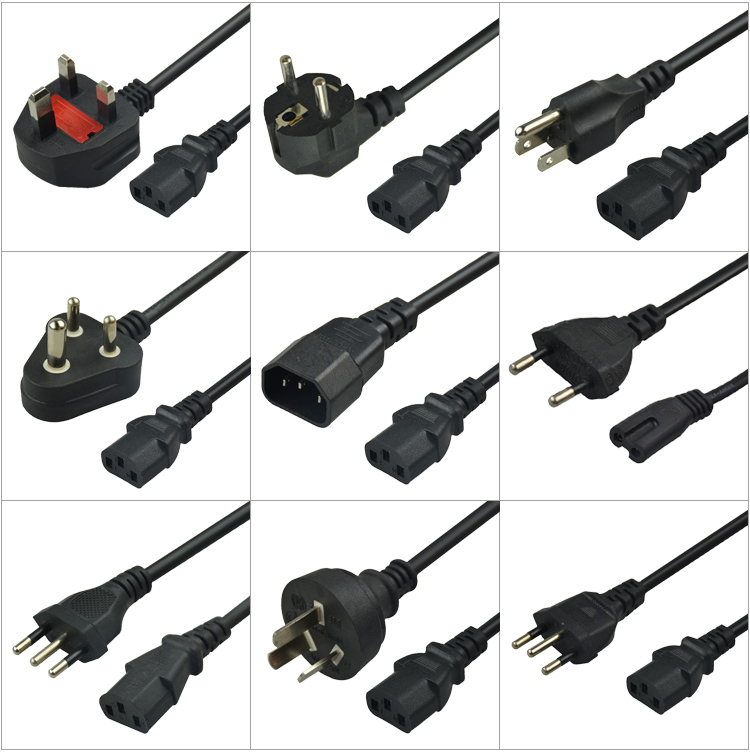 1M 1.5M 1.8M 2M CCA PVC Power Cord Cable For SIPU 220V UK 2 Pin AC Power Transmission