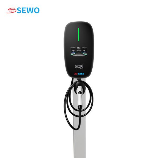 Electrical Plug Black Commercial EV Charging Station Electric Car Charging Cable