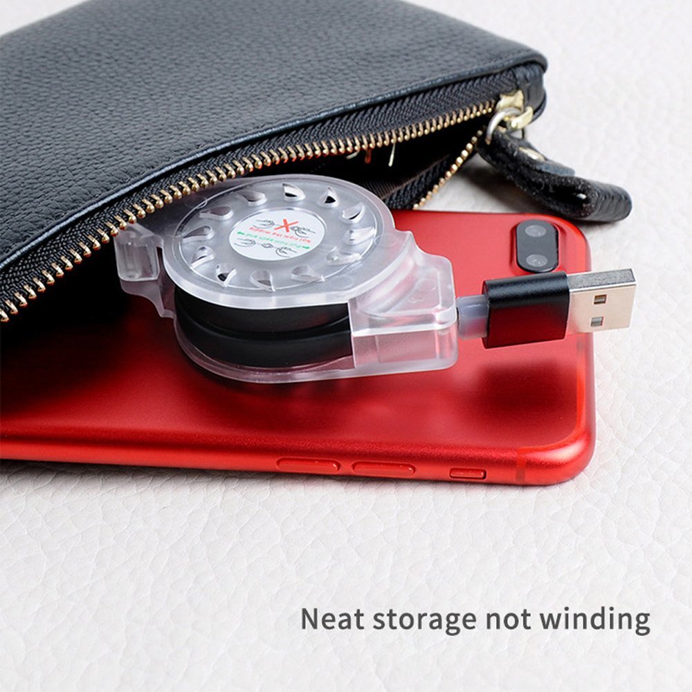 OEM 3 In 1 Braided Charging Cable Rectracable Cord Organizer For Smart Phone