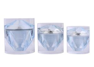 Quality Hot Stamping 15g Face Cream Jars Diamond Acrylic Cosmetic Packaging wholesale