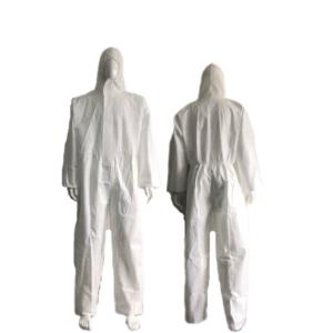 Quality Breathable Anti Static EN1073 White Disposable Micro Film Suit For Solid Particulates wholesale