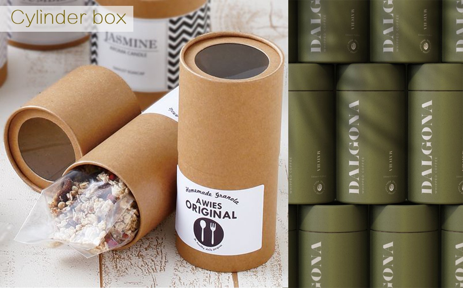 Food Grade Offset Printing Cardboard Cylinder Packaging 46mm 50mm Diameter