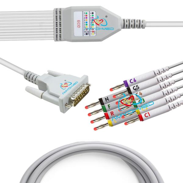 SCHILLER Patient Monitors 10 Lead ECG Cable Banana 4.0mm IEC OEM ODM ECG EKG