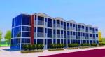 3 Layers Prefab Commercial Buildings , Flexible Assembly Commercial Steel