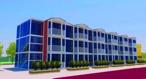 Quality 3 Layers Prefab Commercial Buildings , Flexible Assembly Commercial Steel Building Kits wholesale