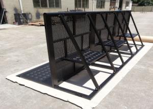Quality Concert Crowd Control Barriers Black Surface With 40x50x2mm Square Tube wholesale