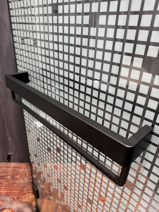 Customizable Shower Enclosure With Matt Black Profile And Printing Glass For Luxurious