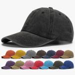 Custom Black Embroidery 100% Cotton Wash Dad Hat