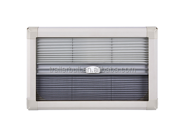 Blind FlyScreen Fiberglass Mesh and Flat Sunlight Reflective Curtain for RV Windows