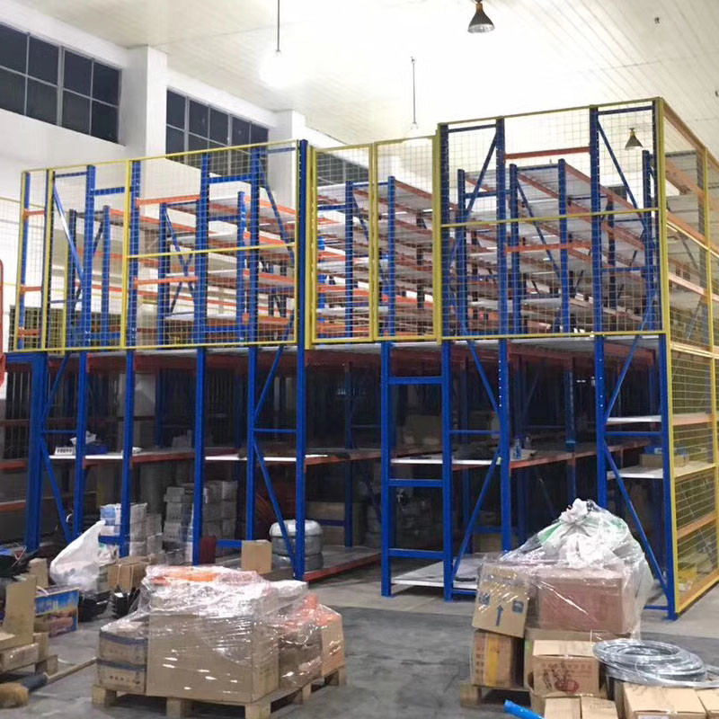 Customized Steel Mezzanine Racking System For Steel Platform In Industrial Warehouse